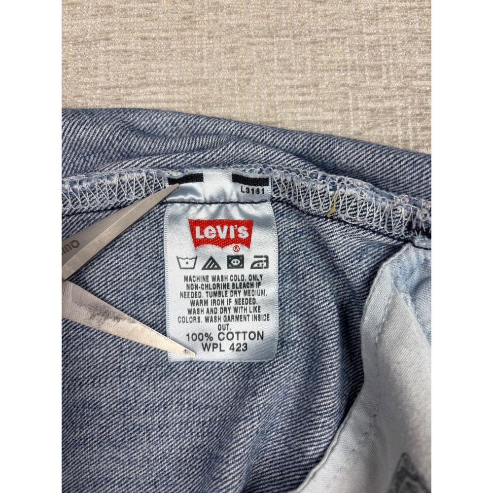 Vintage Levis 501 Mens 36x30 Jeans Light Distress Festival Faded Denim - Picture 6 of 13